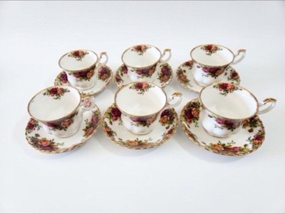 Royal Albert Old Country Roses Teacup Saucer Set 6 Place Settings Bone China